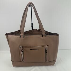 Womans Steve Madden Large Taupe Tote Travel Bag 12"x15"x5"